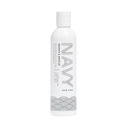 NAVY Hair Care Search and Rescue Shampoo | Biotin and Rosemary Oil Enriched for Hair Growth | Paraben Free | 8 oz