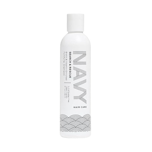 NAVY Hair Care Search and Rescue Shampoo | Biotin and Rosemary Oil Enriched for Hair Growth | Paraben Free | 8 oz