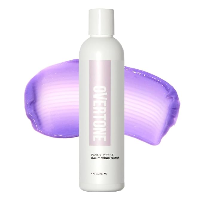 Overtone Daily Color Depositing Conditioner: 8oz Temporary Coloring Conditioner w/Shea Butter & Coconut Oil, Refresh Color & Prevent Fading, Vegan & Cruelty-Free, Pastel Purple is Lilac Lotus