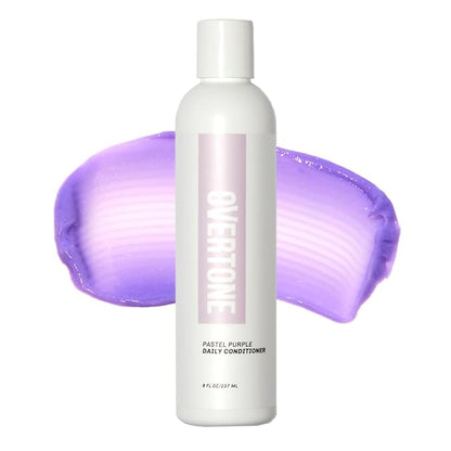 Overtone Daily Color Depositing Conditioner: 8oz Temporary Coloring Conditioner w/Shea Butter & Coconut Oil, Refresh Color & Prevent Fading, Vegan & Cruelty-Free, Pastel Purple is Lilac Lotus