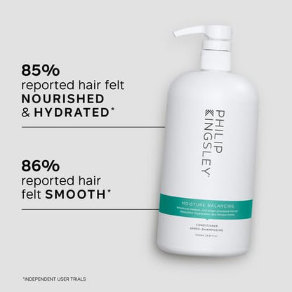 PHILIP KINGSLEY | Moisture Balancing Combination Conditioner | Restore Your Hair's Shine, Softness and Hydration | Nourishing Hydration and Moisturizing for Dry Hair | 33.8oz