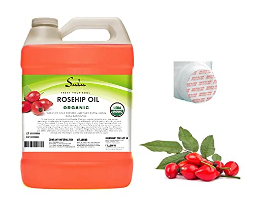 64 FL.OZ- 100% Pure Certified Organic Unrefined Extra Virgin Rosehip Oil