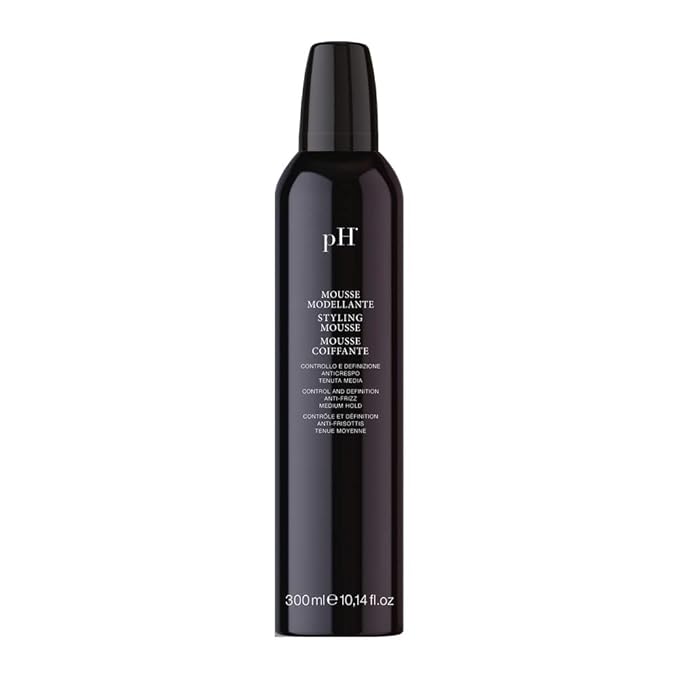 pH PURE HAIR Styling Mousse - Frizz Control Shaping Mousse with Medium Hold, Lightweight Formula for Defined Styles & Volume, 10.1 Oz