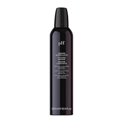 pH PURE HAIR Styling Mousse - Frizz Control Shaping Mousse with Medium Hold, Lightweight Formula for Defined Styles & Volume, 10.1 Oz
