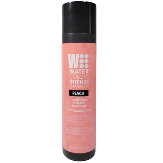 Watercolors by Tressa INTENSE 3-in-1 Color Depositing Shampoo, Semi Permanent Hair Color, Hair Dye Shampoo for Curly, Dry, and Normal Hair, 8 fl oz - PEACH