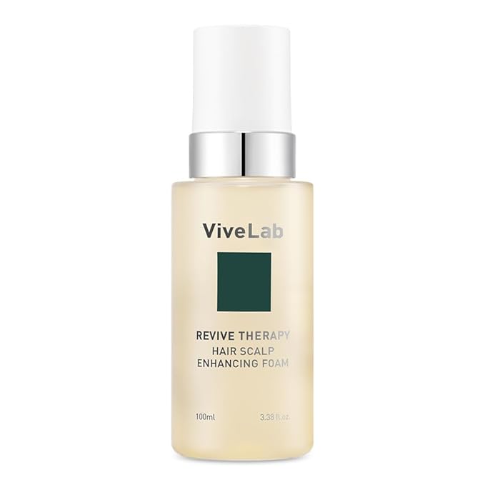 Revive Therapy Hair Scalp Enhancing Foam by ViveLab - Nighttime Care for Scalp, Vegan Formula 3.38 oz
