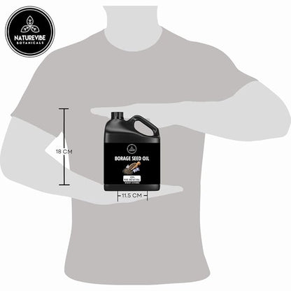 Naturevibe Botanicals Borage Oil 32 Ounces | 100% Pure and Natural | Great for Skin Care and Hair Care