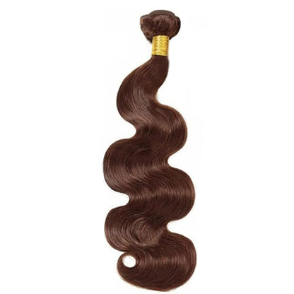 Brown Bundles Human Hair Chocolate Brown Body Wave Bundle Niegmeag Peruvian Virgin Remy Hair Extensions Single Bundle 18 Inch Color 4 Body Wave Bundles
