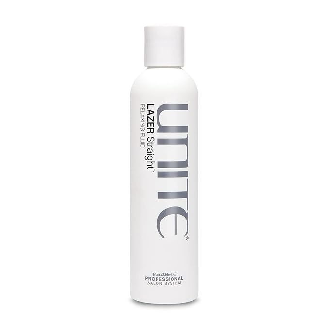 UNITE Hair - LAZER Straight Relaxing Fluid - Frizz-Control Fluid That Smooths, Softens, and Straightens Unruly Hair - Ideal for Humidity, Heat Protection, and Curls, 8 Fl Oz
