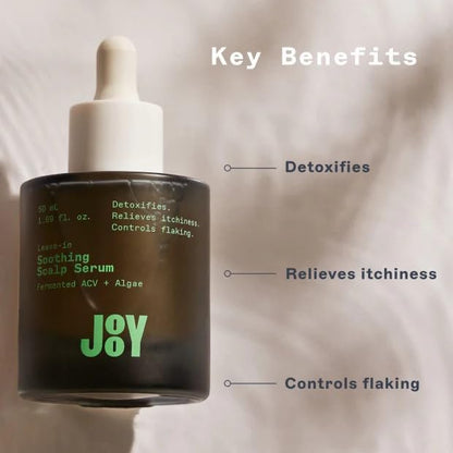 JooY Scalp Serum Duo | Soothing + Resurfacing Serum | Sensitive Scalp Relief + Pre-Cleanse Exfoliation | Niacinamide, Apple Cider Vinegar, Tea Tree, Salicylic Acid & Fermented Superfoods