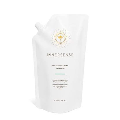 INNERSENSE Organic Beauty - Natural Hydrating Cream Hairbath Shampoo | Hydrating, Nourishing, For Dry Scalp | Non-Toxic, Cruelty-Free, Clean Haircare (32oz Refill Pouch)
