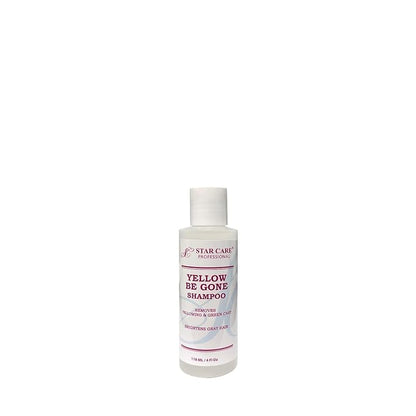 Yellow Be Gone Shampoo 4oz/118ml (1 Pack) Clarifying Brassiness Neutralizer for Bleached, Blonde, Gray & Highlighted Hair, Restores Shine & Cool Tones, Purple Toning Formula