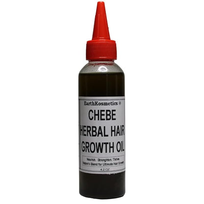 Chebe Herbal Hair Growth Oil is made with 18 Potent Oils including CHEBE and Karkar oil, and is effective for Hair Growth, Strength, Hydration & Scalp Nourishment