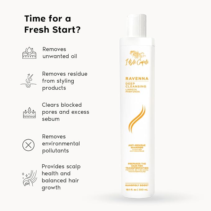 Ravenna Blond B-tox Hair Treatment Kit - 1kg/35.02 oz Hair B-tox + 300ml/10.1 fl.oz Anti-Residue Clarifying Shampoo for Longer Effect
