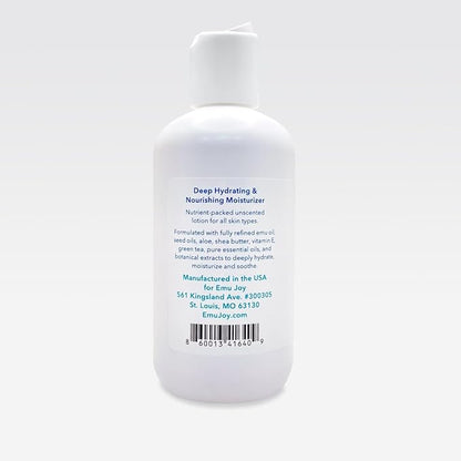 Emu Oil Infused Hand Lotion – Deep Moisturizing Cream for Dry & Cracked Hands Skin Relief – Perfect for Women, Men, and Travel | Natural Lotion with Shea Butter and Natural Oils - 8 oz