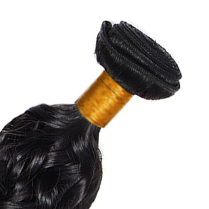 30 Inch Color 1B Bundles Human Hair Natural Black Water Wave Bundles Double Weft Niegmeag Hair Weave Peruvian Grade 8A Virgin Remy Hair Extensions