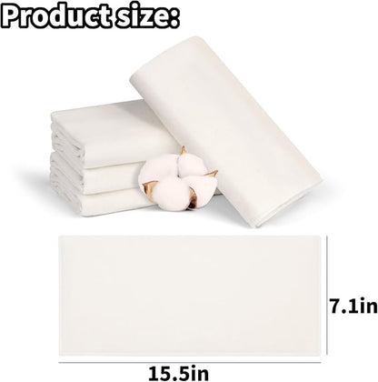 4Pcs Cotton Flannel for Castor Oil Pack, Less Mess Made of Unbleached Organic Cotton Flannel Reusable Soothing Heat Compress for Liver, Abdomen, Joints, Highly Absorbent Soft Feel Like Nightgown