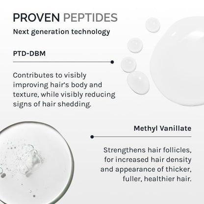 InfiniWell PTD-DBM Peptide Hair Serum for Fuller-Looking Hair - Scalp Treatment for Visible Growth & Follicle Renewal - Reinforce Restoration, Strand Integrity & Optimal Density (25 ml)