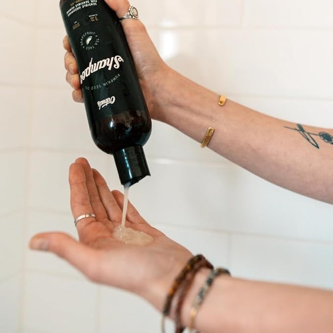 O'Douds Natural Shampoo - Gently Cleanses, Hydrates & Rejuvenates Hair with Pumpkin Seed Oil - Vegan, Sulfate & Paraben Free Shampoo - Tea Tree & Grapefruit Scent, 12 oz.