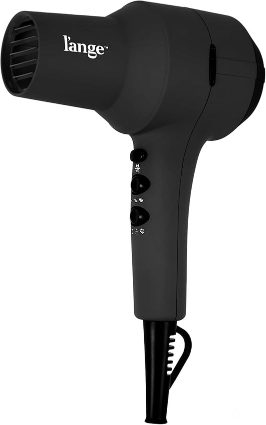 L'ANGE HAIR PowerStyle Ionic Turbo Hair Dryer | 1875W Fast Drying & Precision Styling for Long-Lasting, Frizz-Free Looks | Advanced Ionic Technology Smooths & Shines Hair (Black)