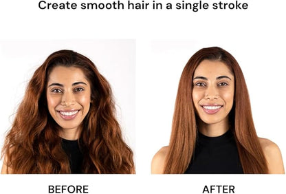 L'ANGE HAIR Le Vite Straightening Brush | Heated Straightener Flat Iron for Smooth, Anti Frizz Hair | Dual-Voltage Electric Brush Straightener | Hot Brush for Styling