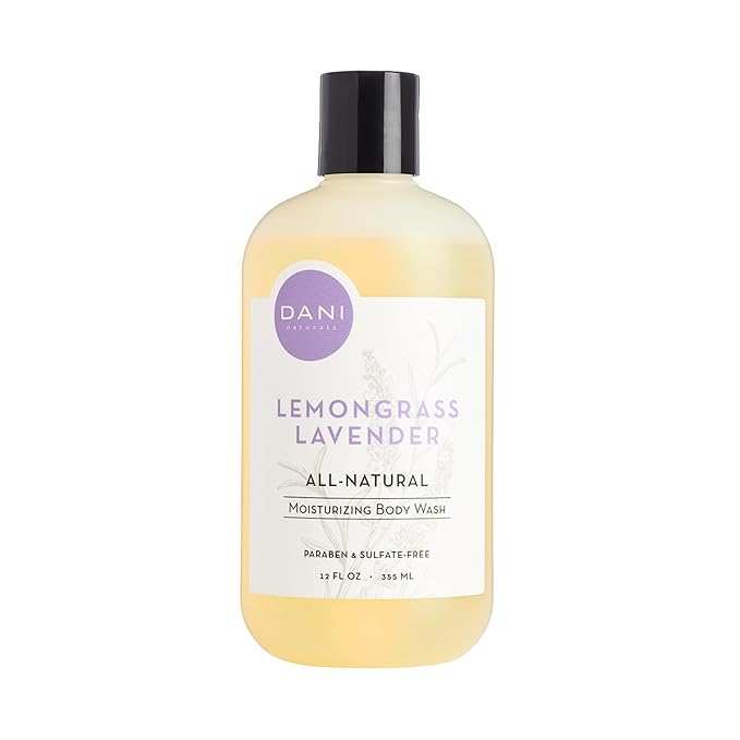 Naturals Moisturizing Body Wash - Calming Lemongrass Lavender Scent with Organic Aloe Vera & Natural Glycerin - Paraben, Sulfate, & Phthalate-Free Shower Gel - 12 oz Bottle, Vegan & Cruelty-Free