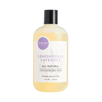 Naturals Moisturizing Body Wash - Calming Lemongrass Lavender Scent with Organic Aloe Vera & Natural Glycerin - Paraben, Sulfate, & Phthalate-Free Shower Gel - 12 oz Bottle, Vegan & Cruelty-Free