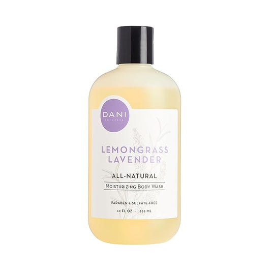 Naturals Moisturizing Body Wash - Calming Lemongrass Lavender Scent with Organic Aloe Vera & Natural Glycerin - Paraben, Sulfate, & Phthalate-Free Shower Gel - 12 oz Bottle, Vegan & Cruelty-Free