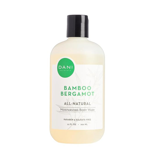 Naturals Moisturizing Body Wash - Refreshing Bamboo Bergamot Scent with Organic Aloe Vera & Natural Glycerin - Paraben & Sulfate-Free Shower Gel - For Men & Women - 12 oz - Vegan & Cruelty-Free