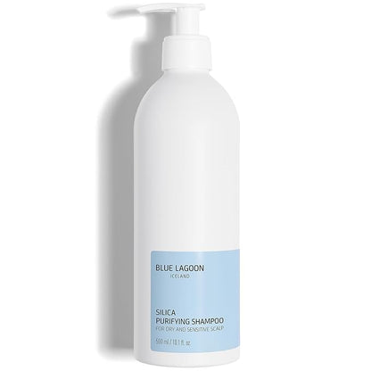 Blue Lagoon Skincare Silica Purifying Shampoo – Anti Dandruff Shampoo & Psoriasis Treatment for Skin – Mineral Salts, Silica, Soothing, Fragrance-Free, 500ML
