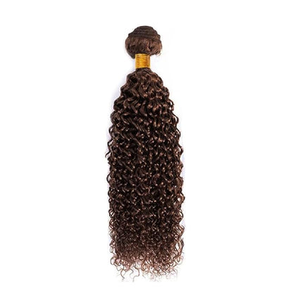26 Inch Chocolate Brown Kinky Curly Bundles Color 4 Human Hair Bundles Niegmeag Unprocessed Brazilian Virgin Remy Hair Extensions 100g/Pc