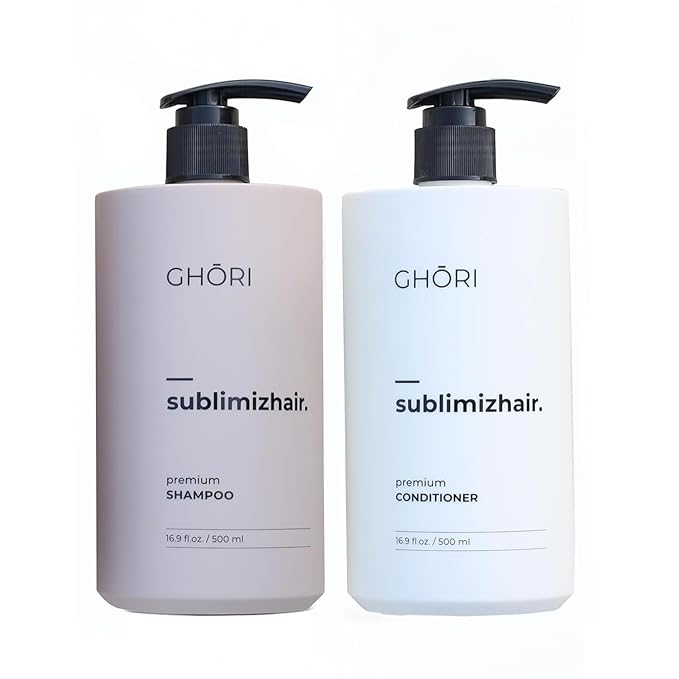 Sublimizhair Herbal Premium Shampoo & Conditioner for Silky Smooth Hair | Detangles, Strengthens Damaged Strands | Deep Hydration & Frizz Control, Nourishing | Sulphate-Free, 500ml/16.9 fl oz
