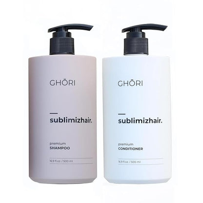 Sublimizhair Herbal Premium Shampoo & Conditioner for Silky Smooth Hair | Detangles, Strengthens Damaged Strands | Deep Hydration & Frizz Control, Nourishing | Sulphate-Free, 500ml/16.9 fl oz