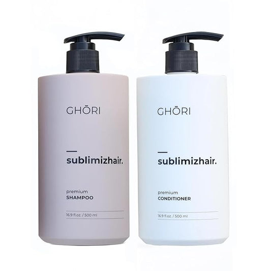 Sublimizhair Herbal Premium Shampoo & Conditioner for Silky Smooth Hair | Detangles, Strengthens Damaged Strands | Deep Hydration & Frizz Control, Nourishing | Sulphate-Free, 500ml/16.9 fl oz