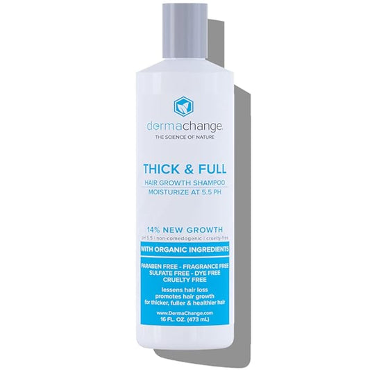 Hair Growth Shampoo for Thining and Hair Loss - Sulfate Free for Men and Women - Shinier, Volumizing and Thickening Shampoo for Color Treated Hair with Aloe Vera (16oz)