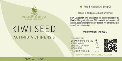 Kiwi Seed Oil - 8 oz - 100% Pure, All Natural, Cold Pressed, Unrefined, Premium Grade Carrier Oil Perfect for Hair, Skin, Scalp, Body Care Vegan Moisturizer, DIY, Cosmetics - Packaging May Vary