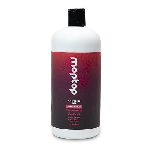 MopTop Salon Anti Frizz Hair Gel – Salon Quality Curl Defining Gel to Enhance Wavy, Curly and Kinky-Coily Hair, Medium Hold, For Frizz Control, with Aloe, Sea Botanicals & Honey (Citrus Medley, 32oz)