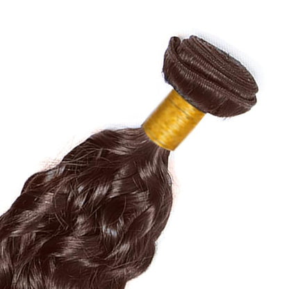 Brown Bundles Human Hair Dark Brown Bundles Color #4 Water Wave Bundles Grade 8A Brazilian Virgin Hair 1 Bundle 14 Inch Chocolate Brown Bundles Human Hair Brown Water Wave Bundles
