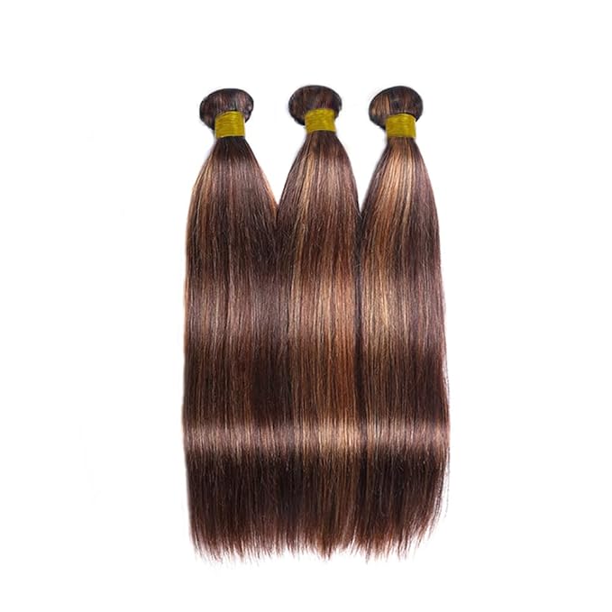 1B/30 Human Hair Bundles 30 32 34 Inch Highlight Bundles Human Hair Ombre Brown Straight Bundles Hair Weave Silky Soft Brazilian Unprocessed Bundles With Highlights Human Hair Bundles