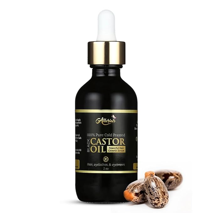 Organic Castor Oil – 2 Fl Oz | 100% Pure & Natural | Premium-Grade Carrier Oil for Hair Growth, Eyelashes & Eyebrows | Moisturizing Oil for Skin & Body