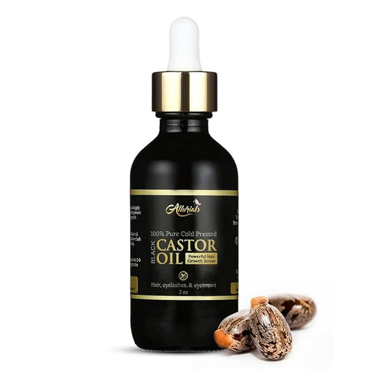 Organic Castor Oil – 2 Fl Oz | 100% Pure & Natural | Premium-Grade Carrier Oil for Hair Growth, Eyelashes & Eyebrows | Moisturizing Oil for Skin & Body