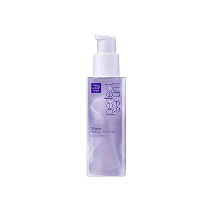Mise En Scene Magic Straight Perfect Serum - Anti Frizz Hair Straightening Serum with heat protectant for straightener, hair tamer oil, Coconut Oil for Smooth, Silky, and Shiny Hair, 2.71 Fl Oz