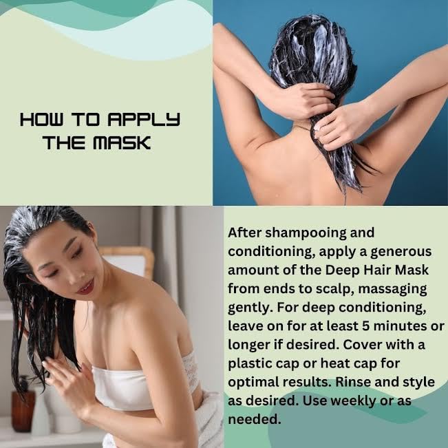 Coconut Oil Hair Mask - Deep Hair Conditioner for Intense Hydration, Dry and Damaged Hair Repair, Deep Moisturizing Oil Hair Mask Treatment with Shea Butter and Mango Butter - (300ml)
