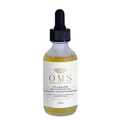ORGANIC MODERN SOLUTIONS Hair Growth Serum – Ayurvedic Leave-In Scalp Treatment for Hair Loss, Graying & Thinning | Daily Herbal Thickening Oil with Amalaki, Peppermint & Rosemary – 2oz
