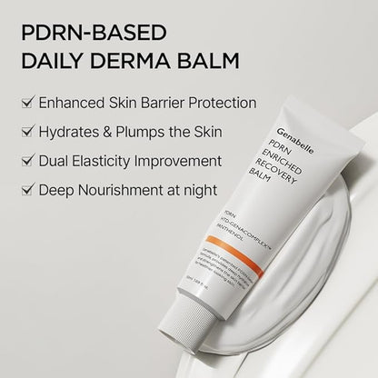 PDRN Enriched Recovery Balm – 5,000 ppm PDRN & 10,000 ppm Panthenol Soothing Repair Cream for Sensitive Skin, Hydration & Barrier Strengthening, 50 ml (1.69 fl oz)