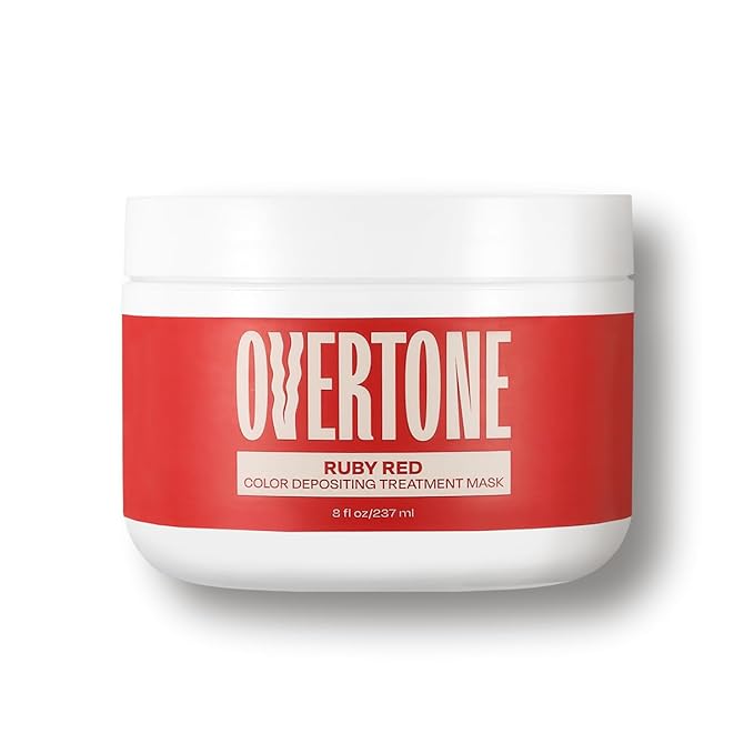 Overtone Color Depositing Semi-Permanent Hair Dye Conditioner - 8 oz For Natural & Color-Treated Hair, Moisturizing Shea Butter & Coconut Oil - Vegan & Cruelty-Free, Extreme Red