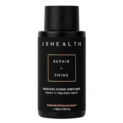 JSHealth Nourishing Conditioner - Vitamin-Enriched Deep Treatment for Dry, Colored Hair - With Keratin, Argan Oil, and Vitamins C & E | Sulfate-Free, Vegan, 350ml