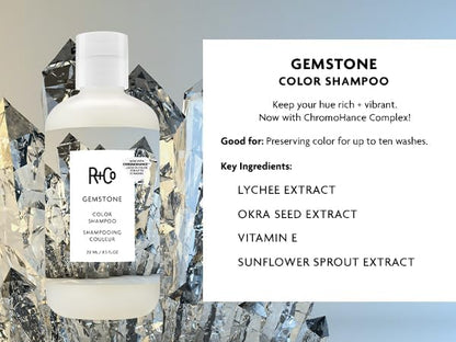 Gemstone Color Shampoo + Conditioner + Waterfall Deluxe Sample | Prolonged Color Vibrancy, Repairs + Nourishes Hair | Vegan + Cruelty-Free | 2 x 8.5 Oz + .05 Oz Deluxe Sample