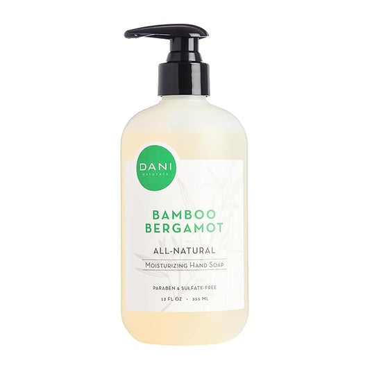 Naturals Moisturizing Hand Soap – Bamboo Bergamot Scent, Hydrating, Sulfate-Free & Paraben-Free, 12 Oz Bottle with Pump, Gentle Cleansing for Dry Skin