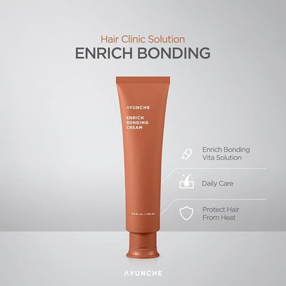 Enrich Bonding Leave-In Cream 5.0 fl oz – Bond Repair, 392°F Heat Protection, Anti-Frizz & Hydrating Treatment for Fine, Dry & Damaged Hair